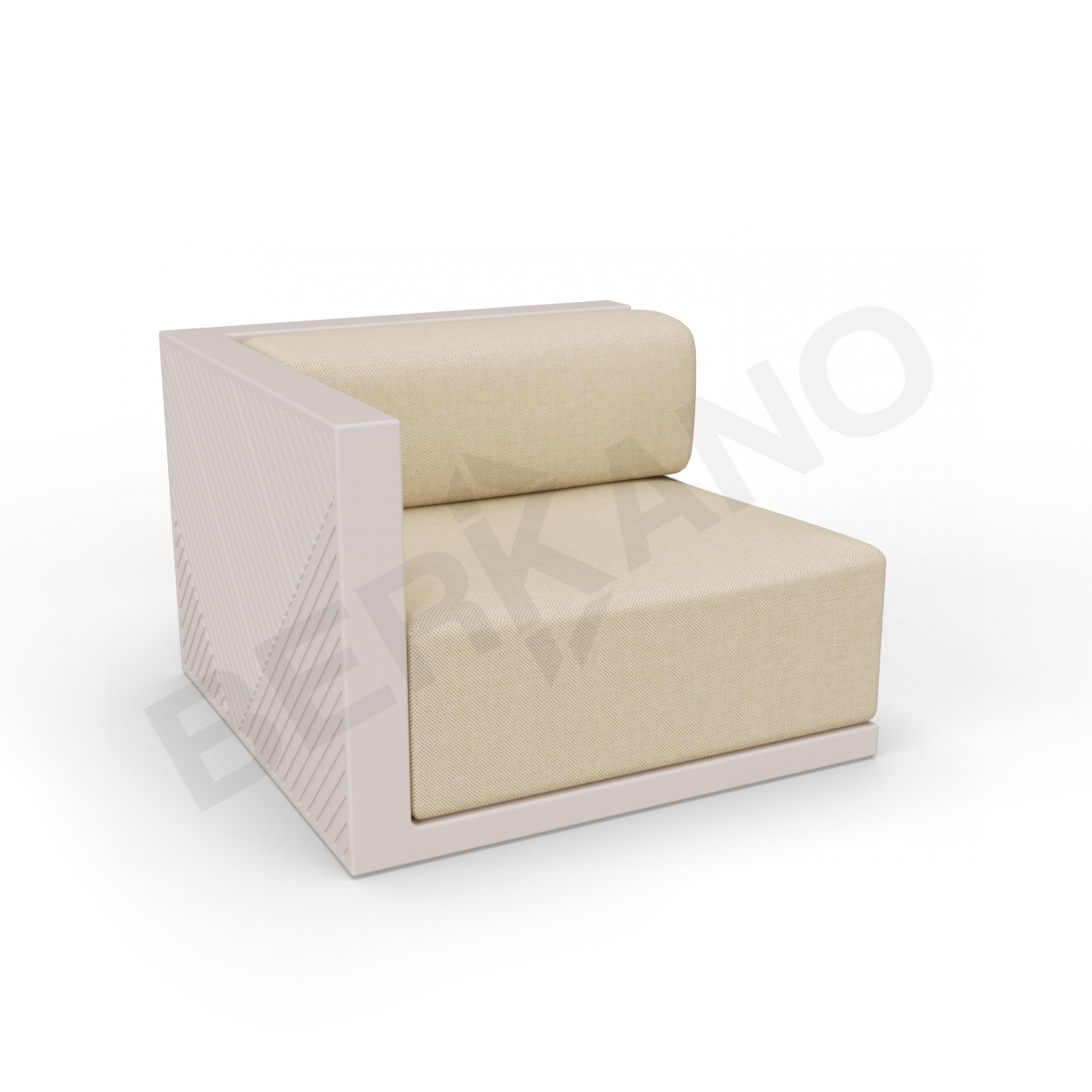 Диван угловой Fame с подушкой кофейного цвета / аксессуар бежевого цвета - фото 1