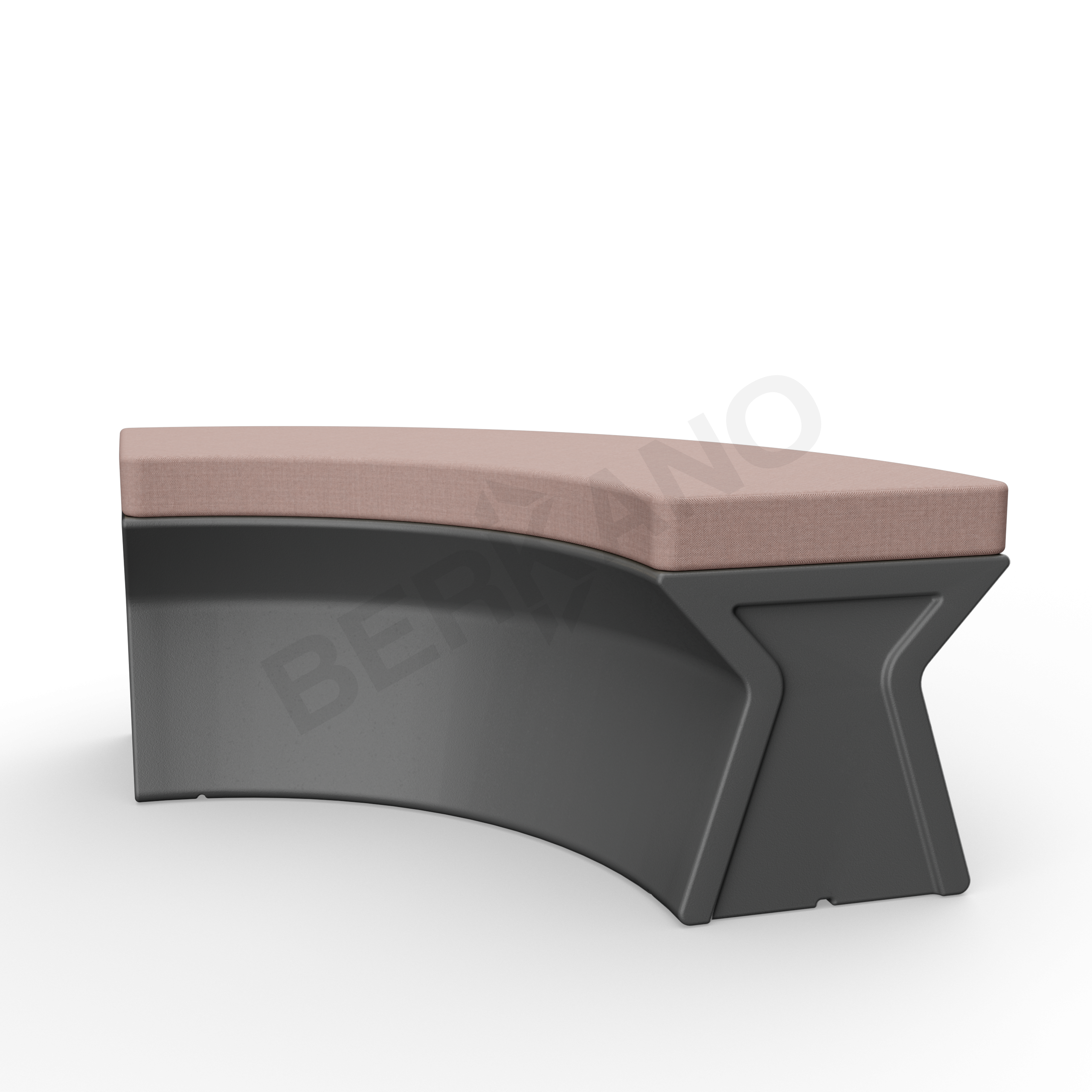 Скамейка X-seat Arc черного цвета / аксессуар кофейного цвета - фото 1