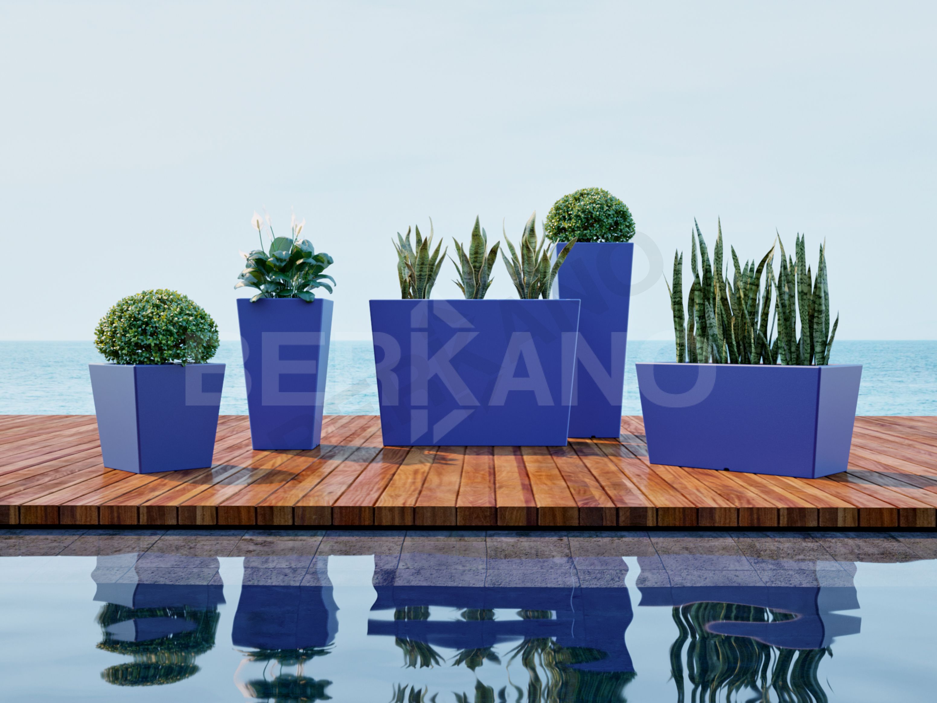 Кашпо Trapezio 70V DB белого цвета - фото 3