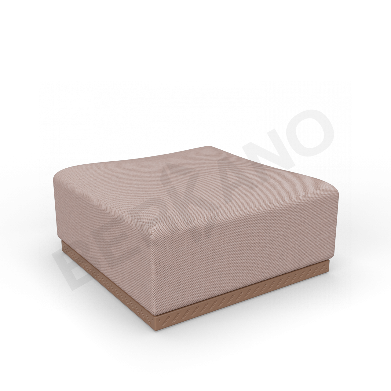 Пуф Fame с подушкой коричневого цвета / аксессуар кофейного цвета - фото 1