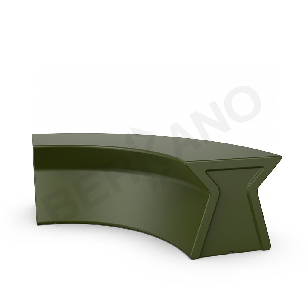 Скамейка X-seat Arc темно-зеленого цвета - фото 1