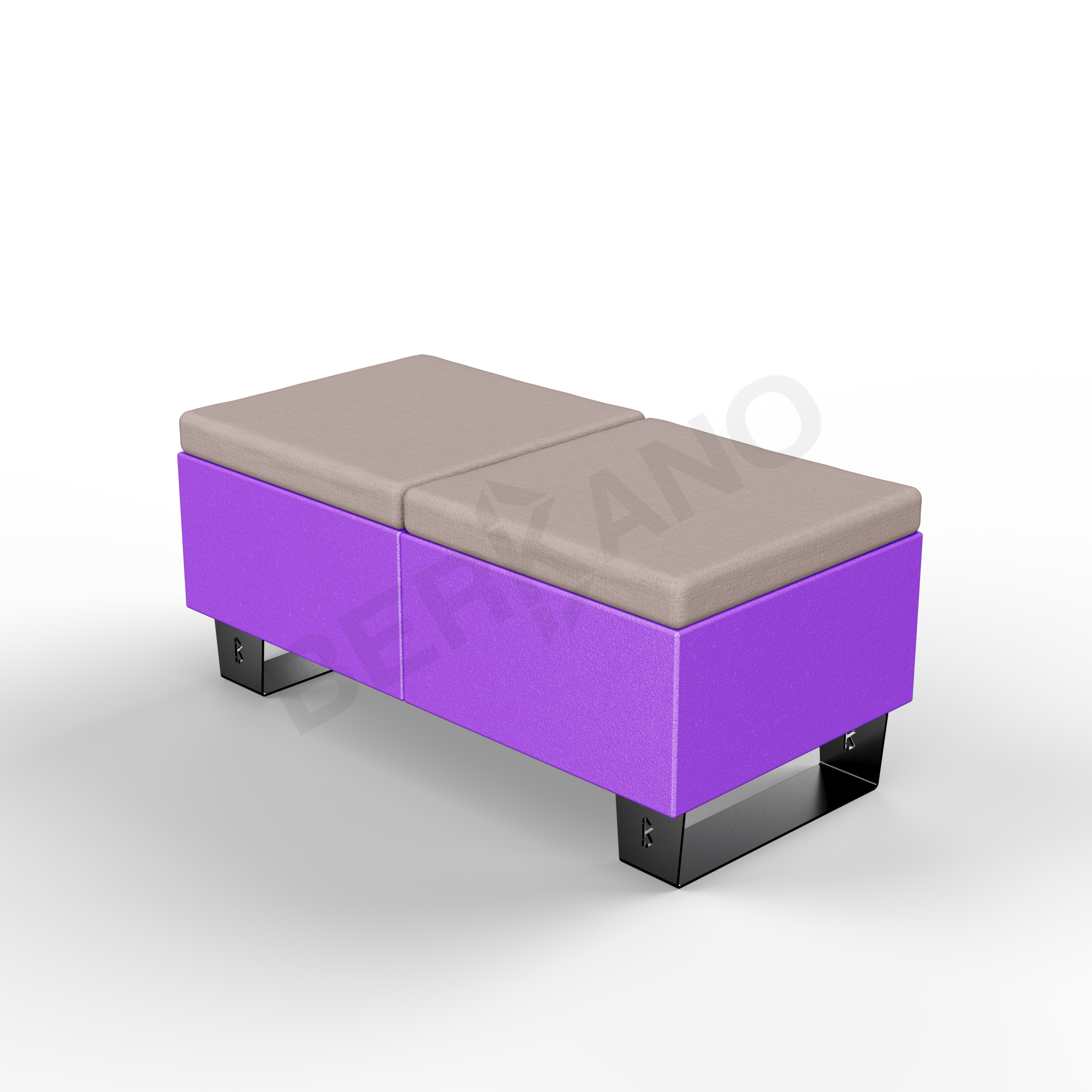 Скамейка Brick 120 Deep Violet / Cappuccino - фото 1