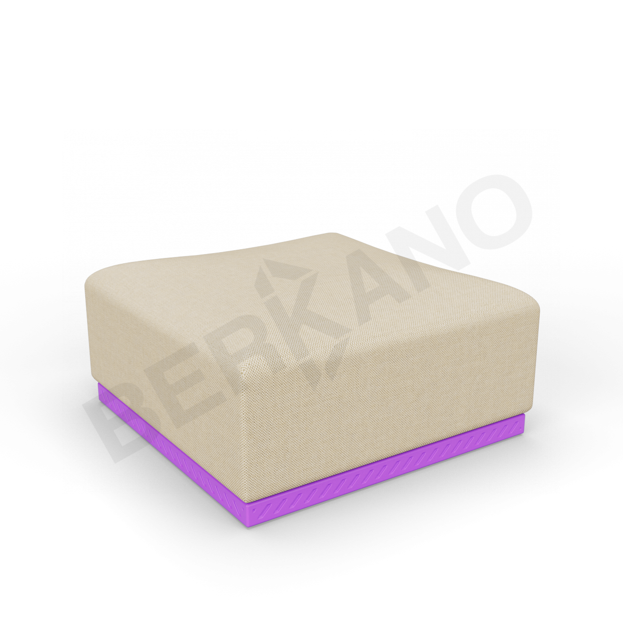 Пуф Fame с подушкой сиреневого цвета / аксессуар бежевого цвета - фото 1