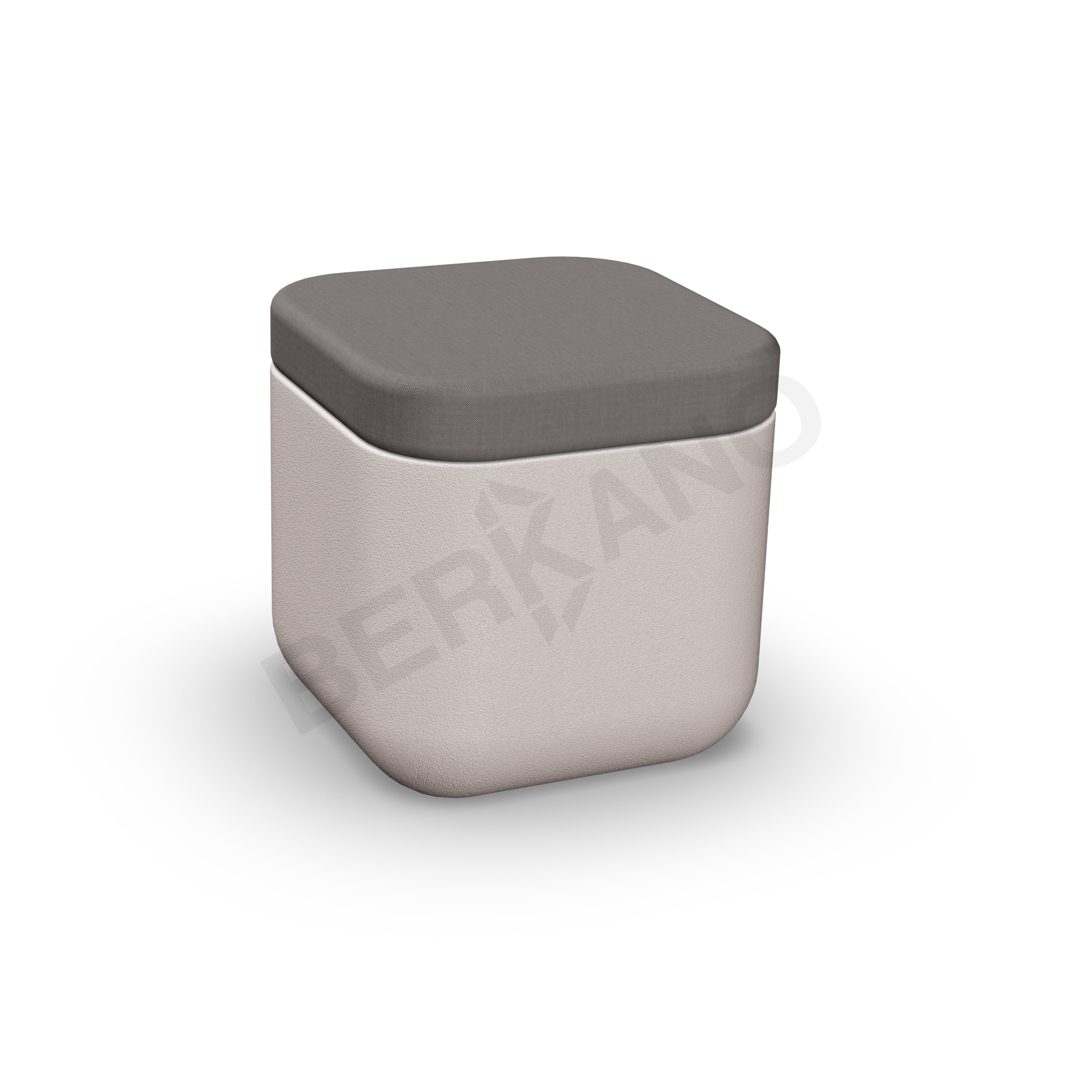 Пуф Grace кофейного цвета / аксессуар графитового цвета - фото 1