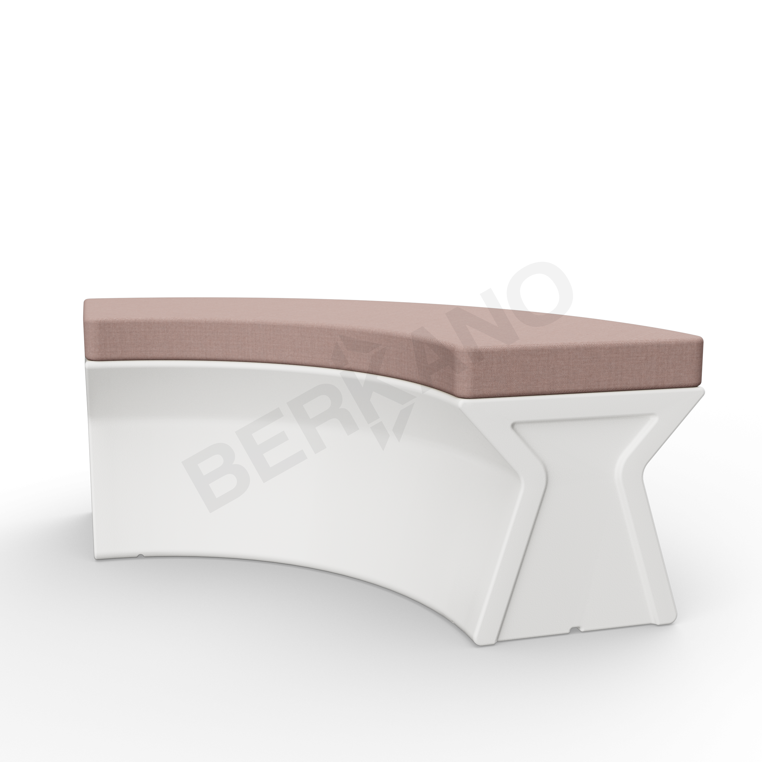 Скамейка X-seat Arc белого цвета / аксессуар кофейного цвета - фото 1