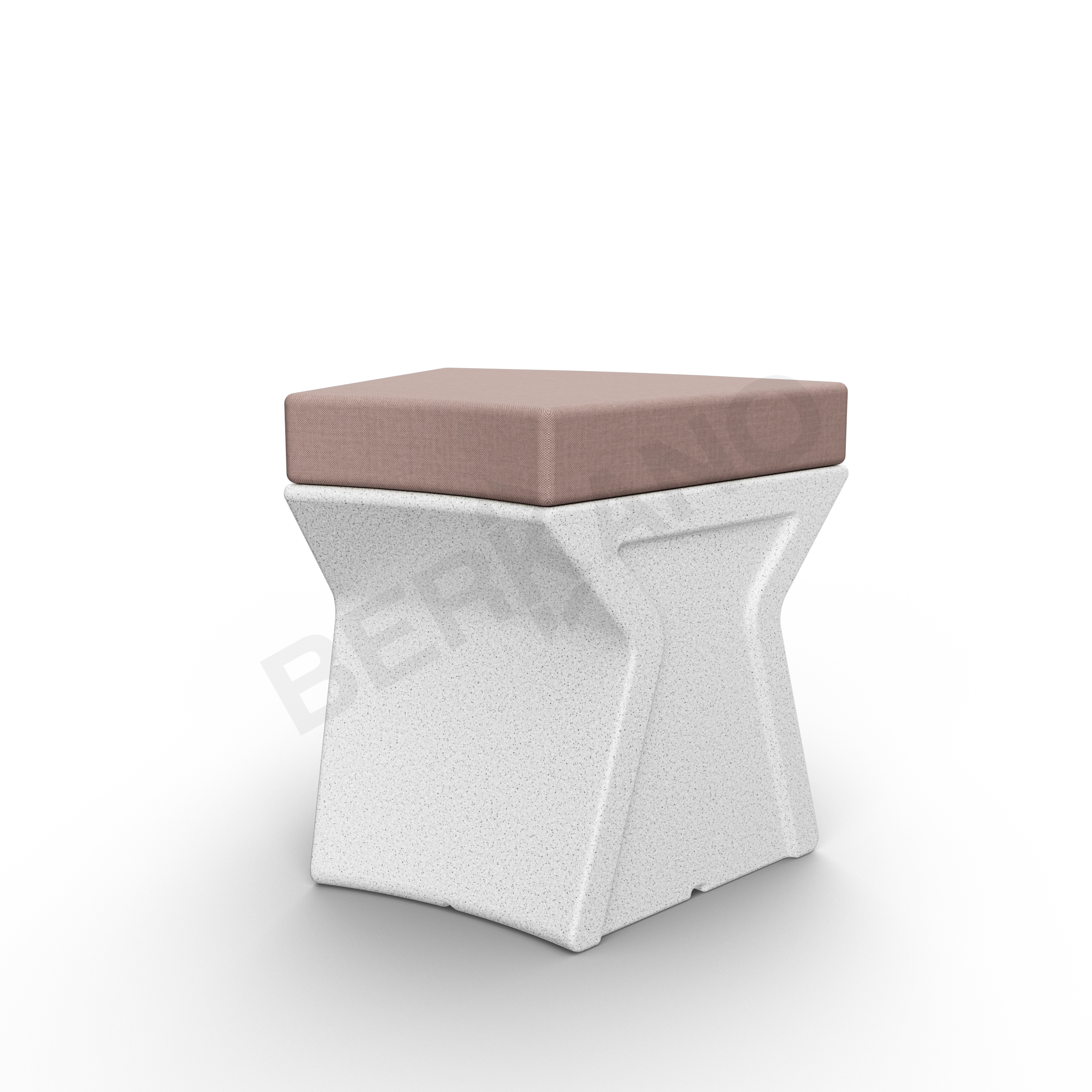 Скамейка X-seat Arc S белого цвета Granite / аксессуар кофейного цвета - фото 1