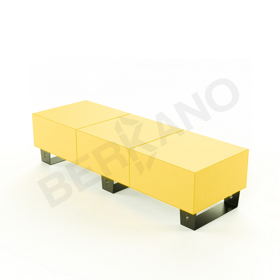 Скамейка Brick 180 желтого цвета - фото 1