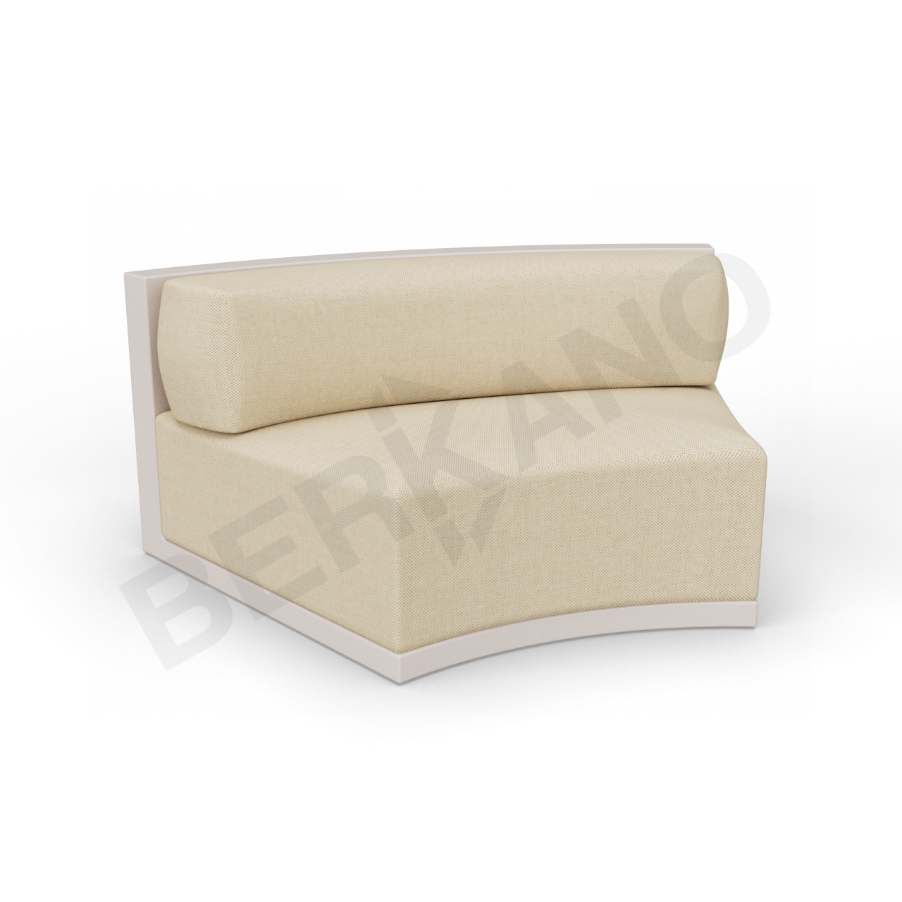 Диван полукруглый Fame с подушкой кофейного цвета / аксессуар бежевого цвета - фото 1