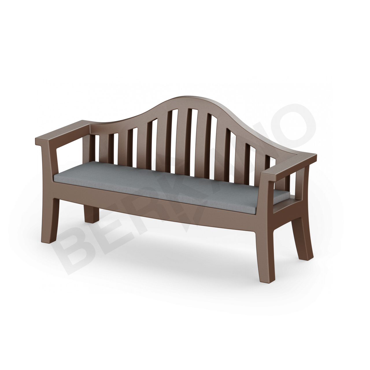 Скамейка Province коричневого цвета / аксессуар серого цвета - фото 1