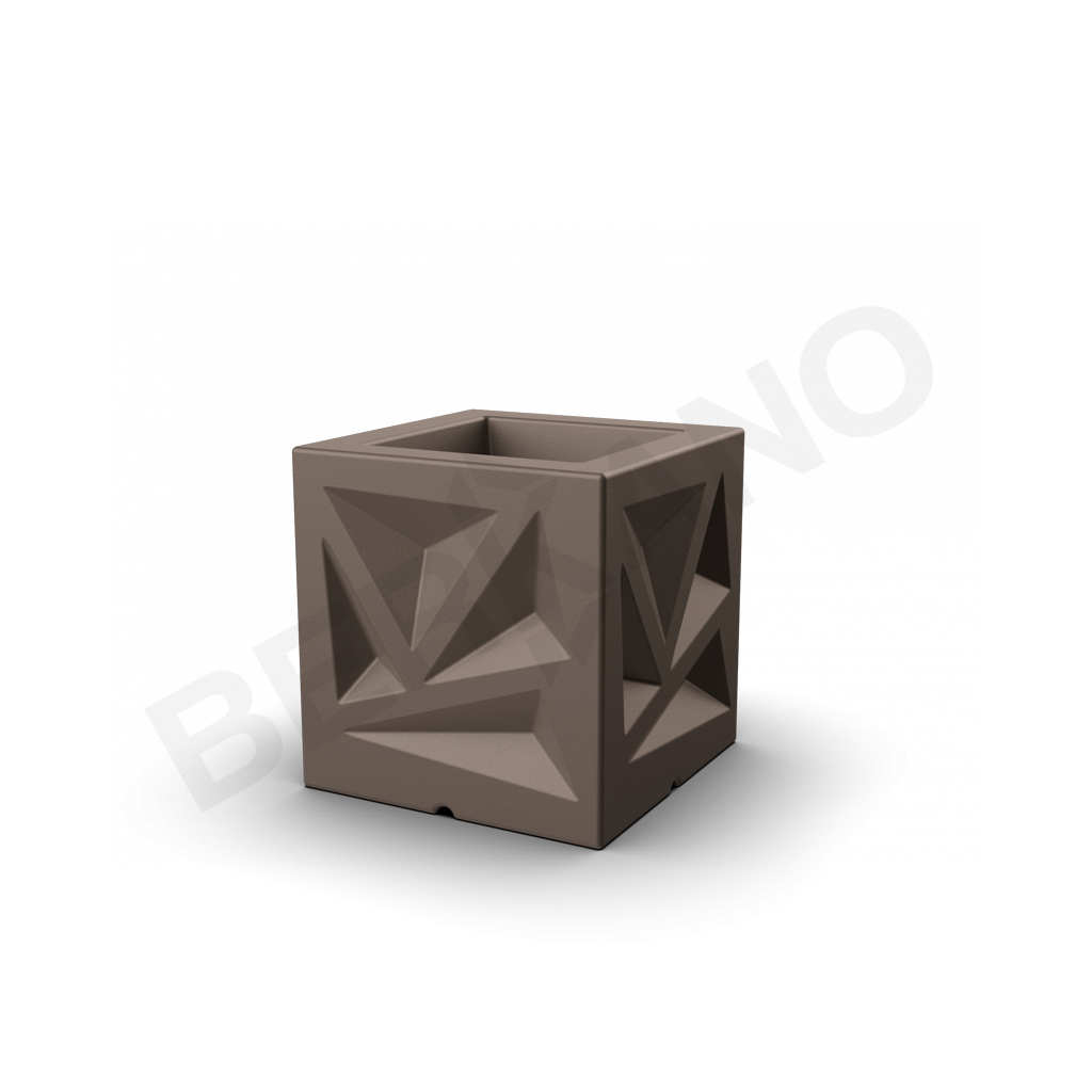 Кашпо Icelandic Cube DB кофейного цвета - фото 1