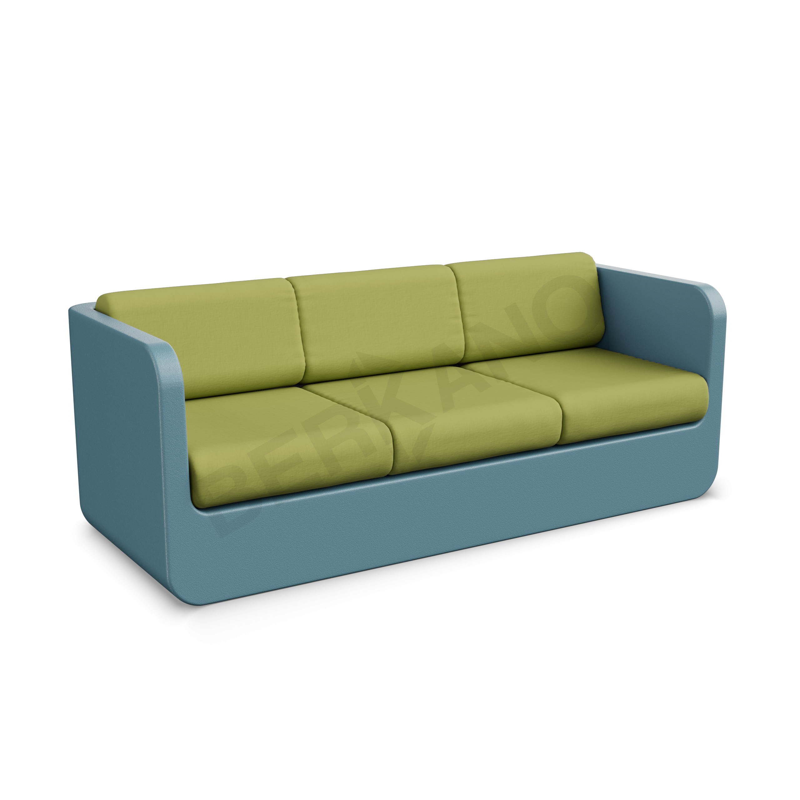 Диван Grace с подушками бирюзового цвета / аксессуар зеленого цвета - фото 1