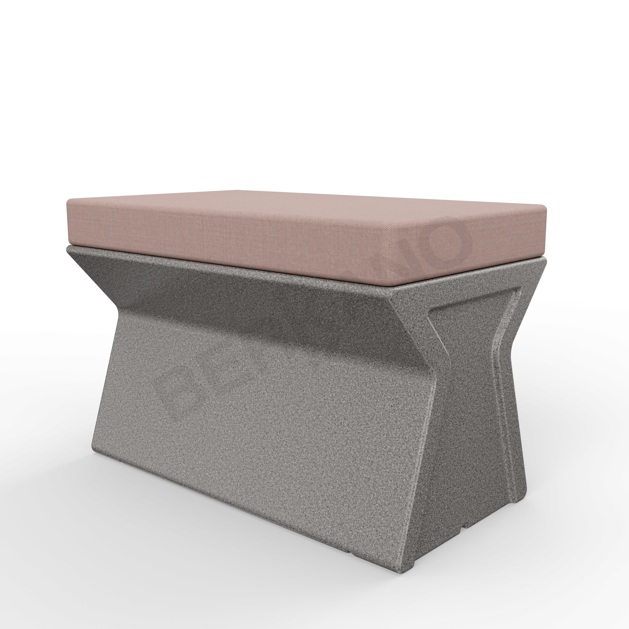 Скамейка X-seat Line серого цвета Granite / аксессуар кофейного цвета - фото 1