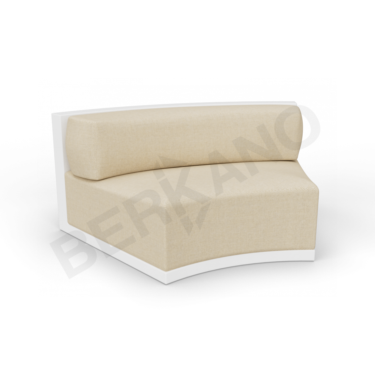 Диван полукруглый Fame с подушкой белого цвета / аксессуар бежевого цвета