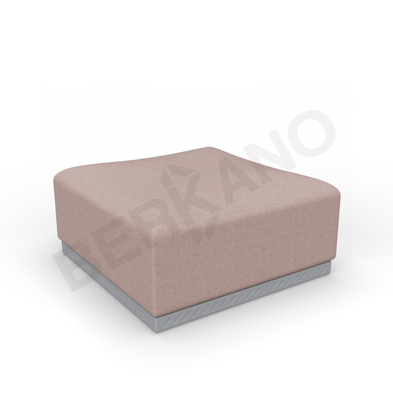 Пуф Fame с подушкой графитового цвета / аксессуар кофейного цвета - фото 1