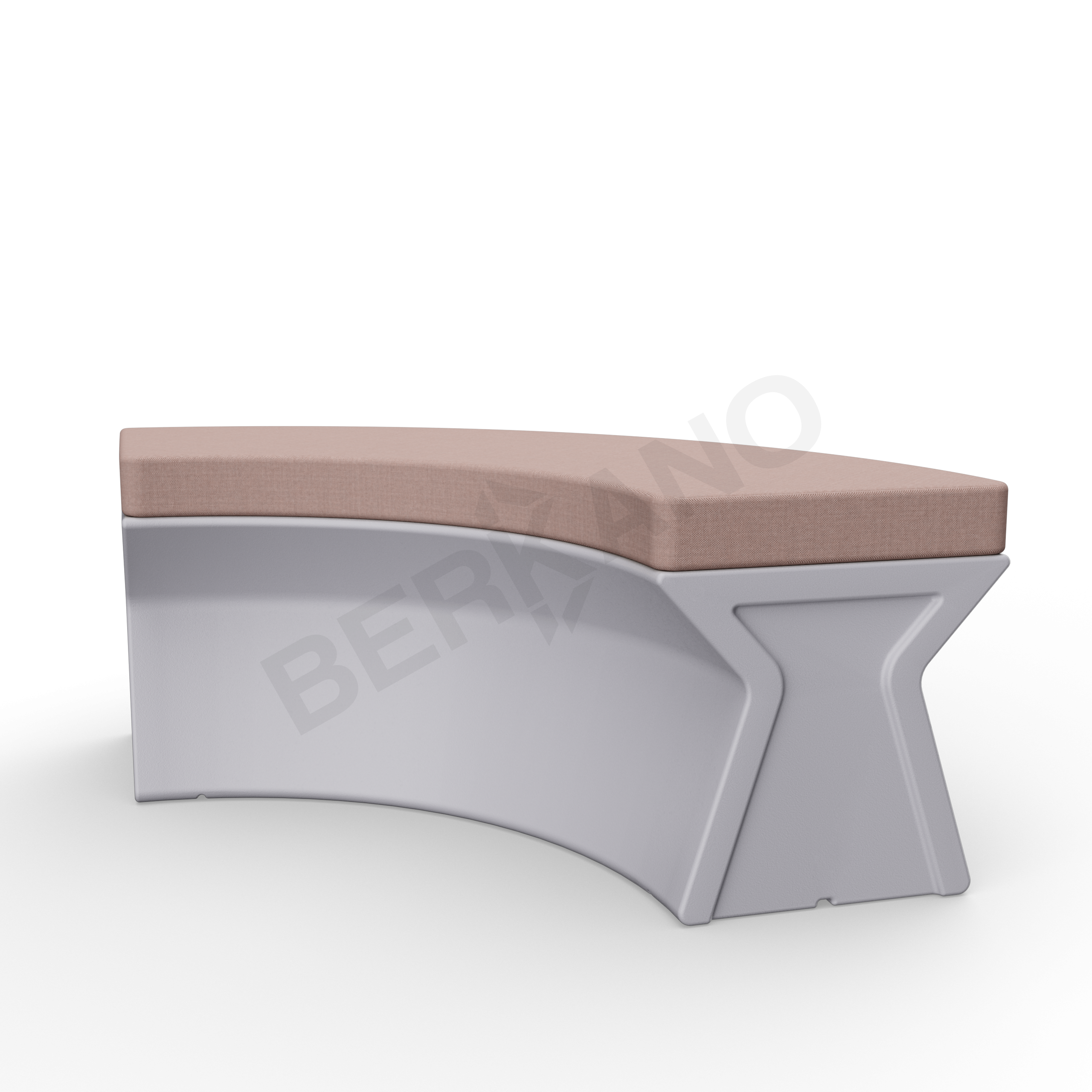 Скамейка X-seat Arc графитового цвета / аксессуар кофейного цвета - фото 1