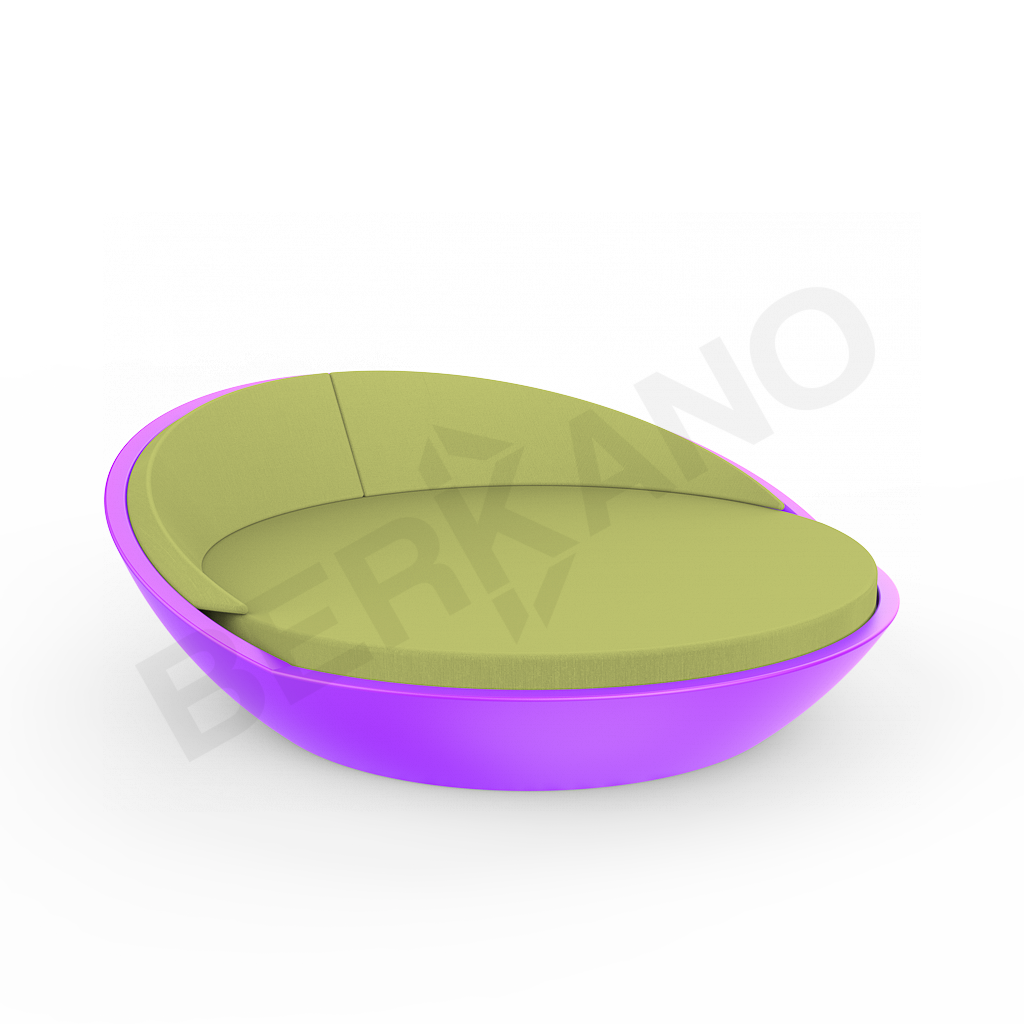 Шезлонг Riviera сиреневого цвета / аксессуар зеленого цвета - фото 1