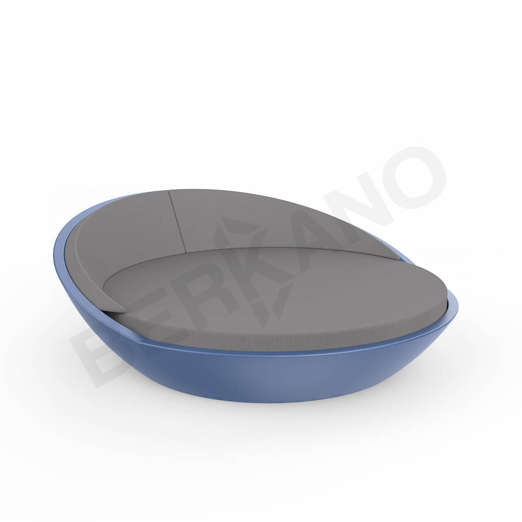 Шезлонг Riviera синего цвета / аксессуар графитового цвета - фото 1