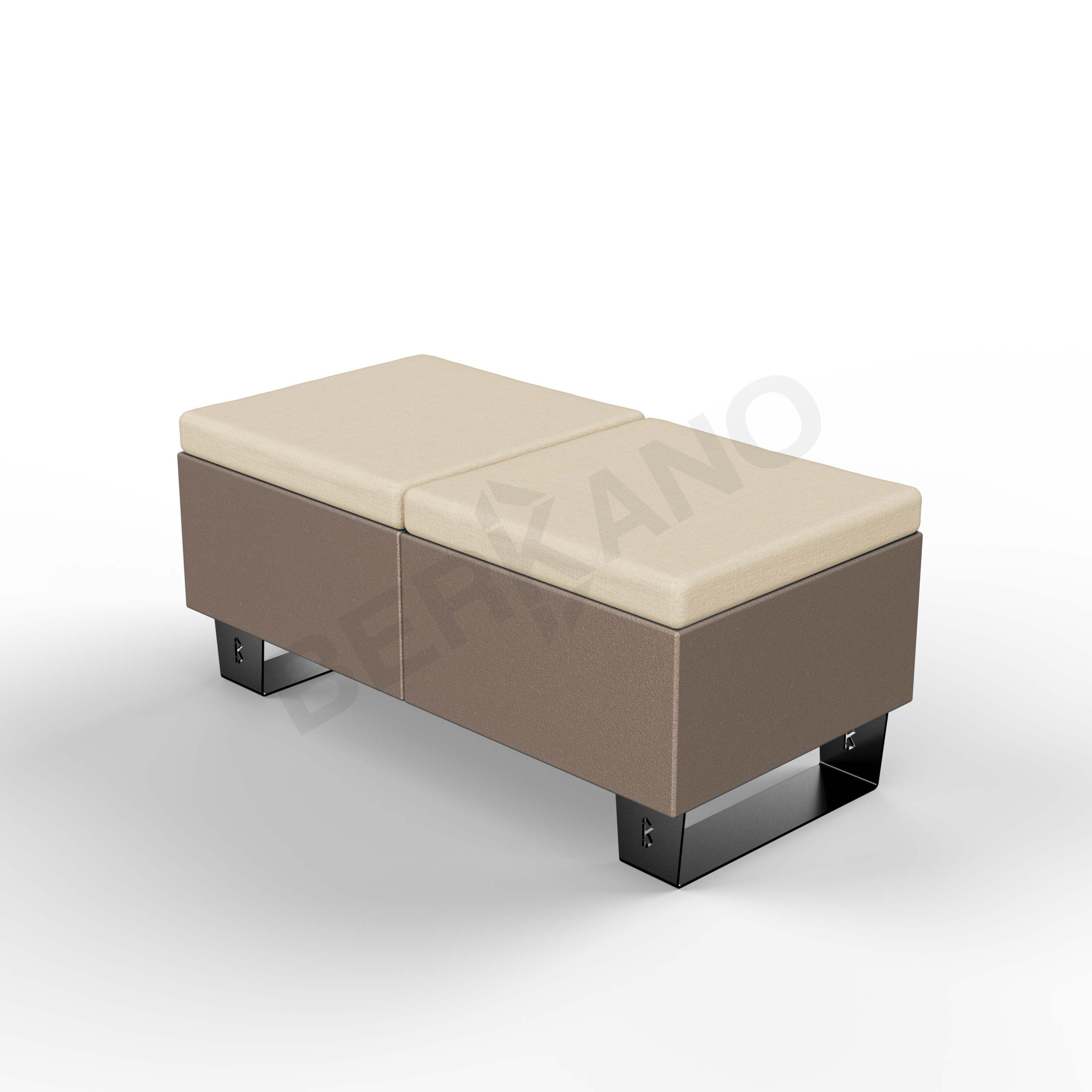 Скамейка Brick 120 Cappuccino / Bone Brown - фото 1