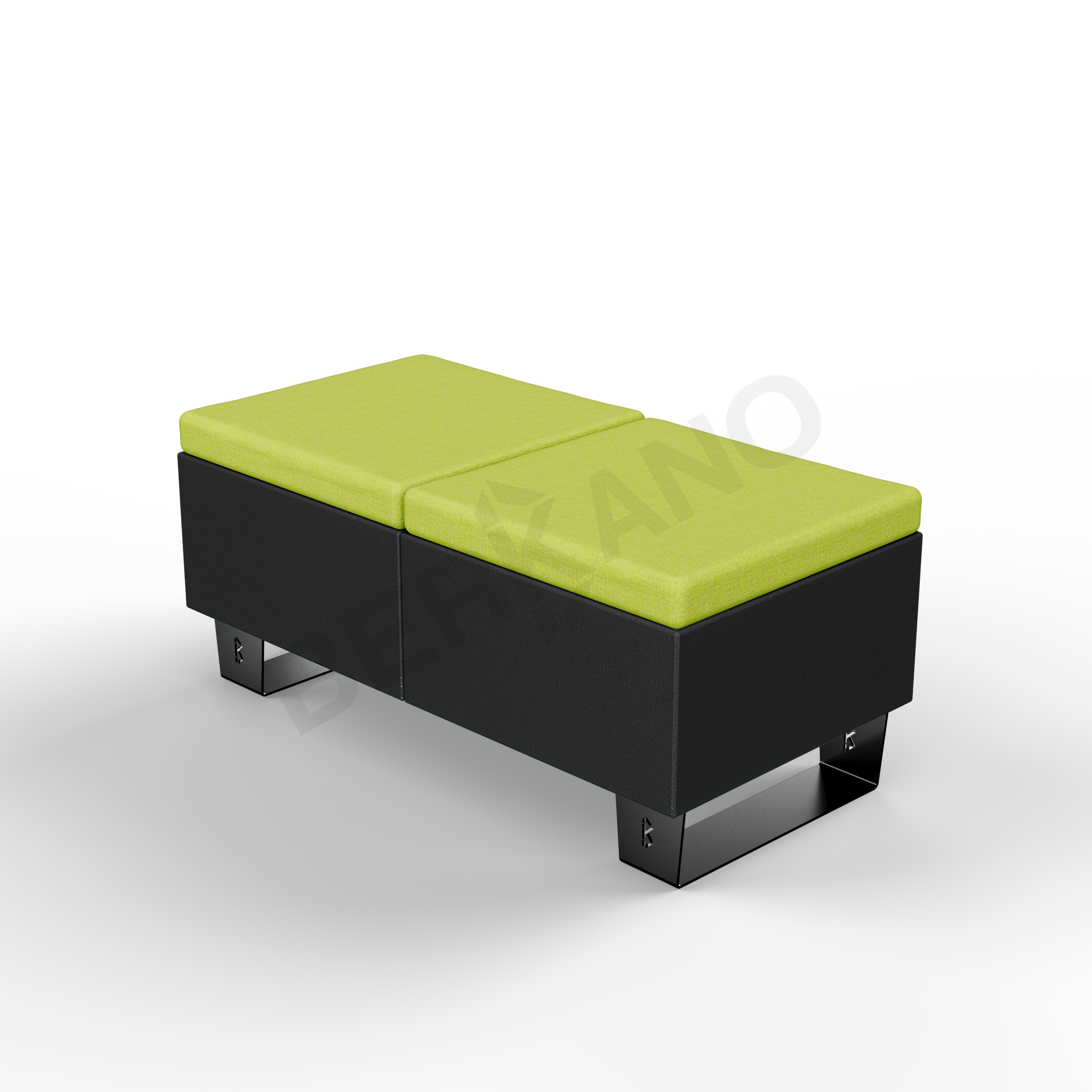 Скамейка Brick 120 Coal Black / Green - фото 1