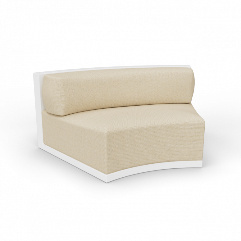 Диван полукруглый Fame с подушкой белого цвета / аксессуар бежевого цвета