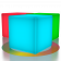 Светящийся куб Cube 80 белого цвета RGB
