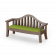 Скамейка Province коричневого цвета / аксессуар зеленого цвета