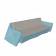 Диван Quaro с подушками бирюзового цвета / аксессуар Light grey