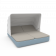 Шезлонг Grace Double Canopy с подушками бирюзового цвета / аксессуар Light grey