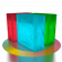 Светящееся кашпо Icelandic Square DB белого цвета RGB