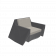 Кресло Quaro с подушками графитового цвета / аксессуар Light grey