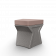 Скамейка X-seat Arc S серого цвета Granite / аксессуар кофейного цвета