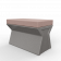 Скамейка X-seat Line серого цвета Granite / аксессуар кофейного цвета